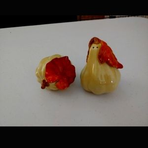 Ceramic acorn salt and pepper shakers